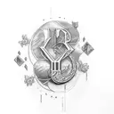 letters OZZIE tattoo design idea