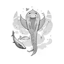 Jonah and the whale tattoo design idea