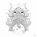 Jonah and the whale tattoo design idea