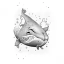 Jonah and the whale tattoo design idea