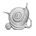 snail tattoo design idea