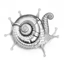 snail tattoo design idea