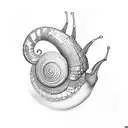 snail tattoo design idea