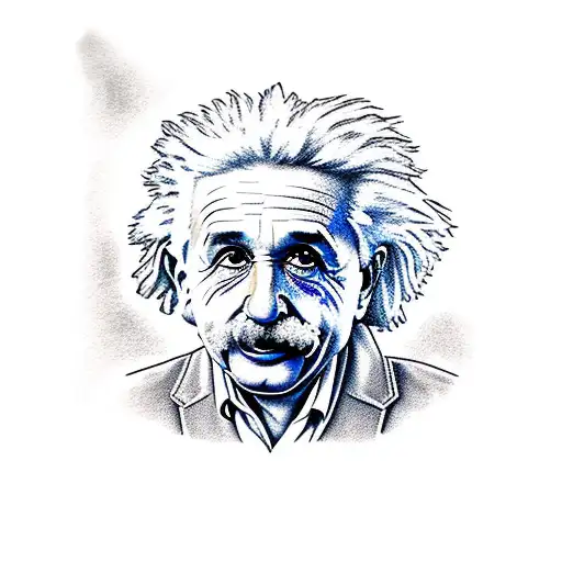 einstein smoking pipe tattoo design idea