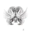 mythological harpies attack tattoo design idea