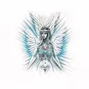 mythological harpies attack tattoo design idea