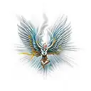 mythological harpies attack tattoo design idea