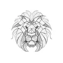 Lion face beside elephant face  tattoo design idea