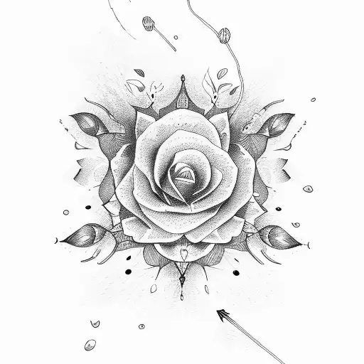 a journey of emotional healing, blossoming abundance, self-empowerment, and creative expression tattoo design idea