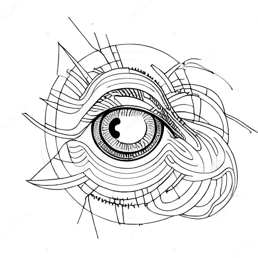 eye, planets, flowers, sound waveforms (saw, triangle, sine, square), synesthesia  tattoo design idea