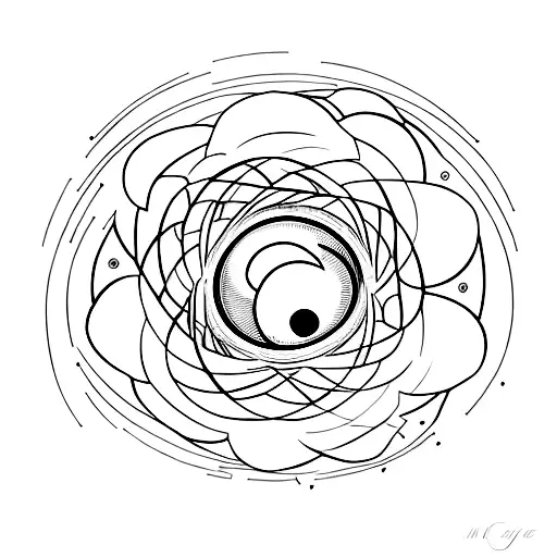 eye, planets, flowers, sound waveforms (saw, triangle, sine, square), tattoo tattoo design idea