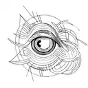 eye, planets, flowers, sound waveforms (saw, triangle, sine, square), synesthesia  tattoo design idea