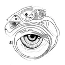 eye, planets, flowers, sound waveforms (saw, triangle, sine, square), synesthesia  tattoo design idea