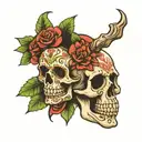 Mexican skull tattoo design idea