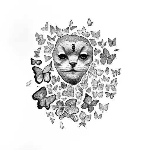 stone wall crumbling; ivy growing through stones; footprints on fallen stones; steps fade to butterflies  tattoo design idea