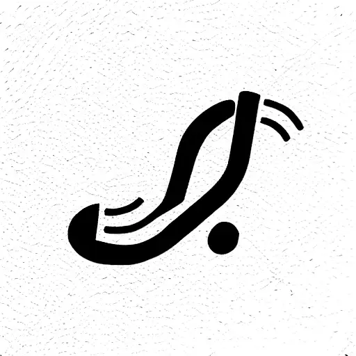 A highway road mixed with a music note  tattoo design idea