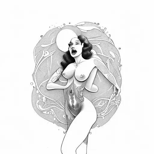 nude pin up tattoo design idea