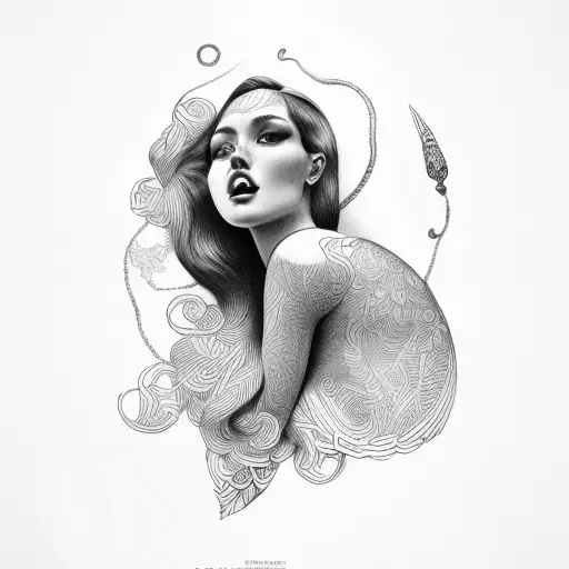 nude pin up tattoo design idea