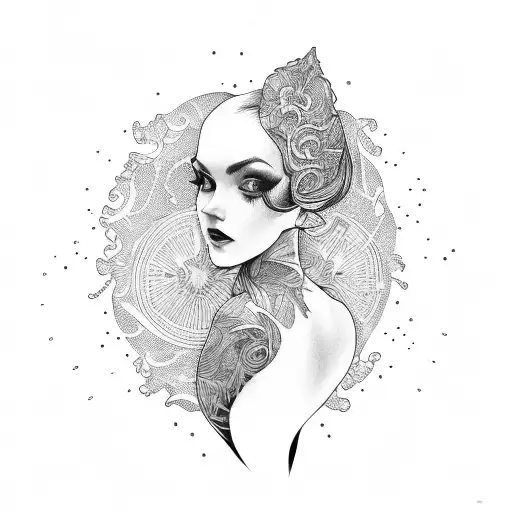 nude pin up tattoo design idea