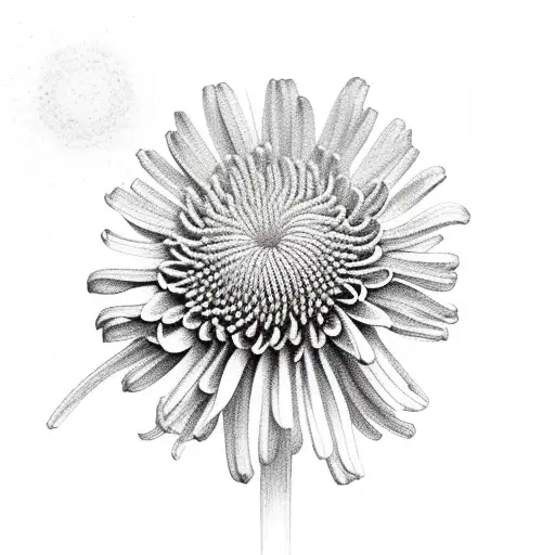 Chrysanthemum tattoo design idea