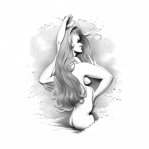 nude pin up tattoo design idea