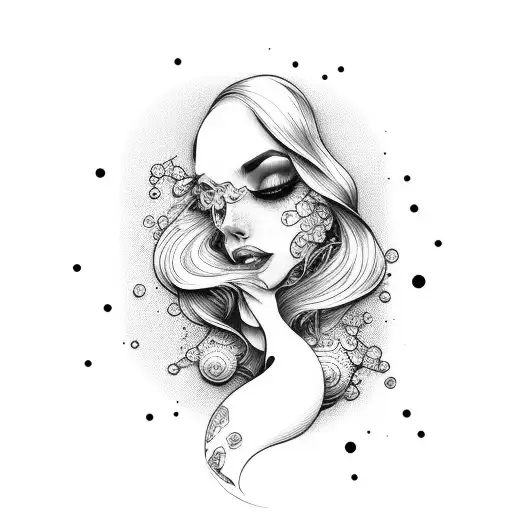 nude pin up tattoo design idea