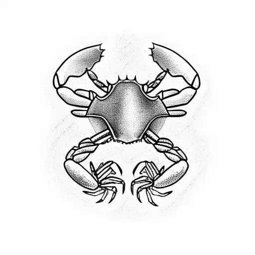 crabs and cancer zodiac tattoo design idea