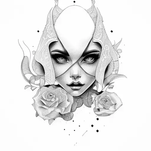 nude pin up tattoo design idea