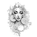 nude pin up tattoo design idea