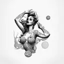nude pin up tattoo design idea