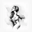 nude pin up tattoo design idea