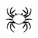 cancer zodiac symbol with crab tattoo design idea