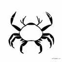 cancer zodiac symbol with crab tattoo design idea