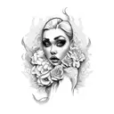 nude pin up tattoo design idea