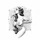 nude pin up tattoo design idea
