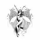 nude pin up tattoo design idea