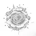Flower moon tattoo design idea