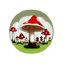 cottagecore mushroom tattoo design idea