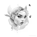 nude pin up tattoo design idea