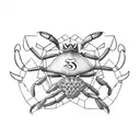 crabs and cancer zodiac tattoo design idea