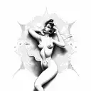 nude pin up tattoo design idea