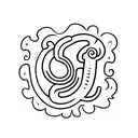 mushroom wutht the letter "m" under it in cursive tattoo design idea