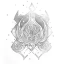 elvish typography tattoo design idea