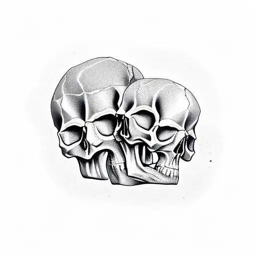 skull ando dice tattoo design idea