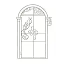 open doors with symbols tattoo design idea