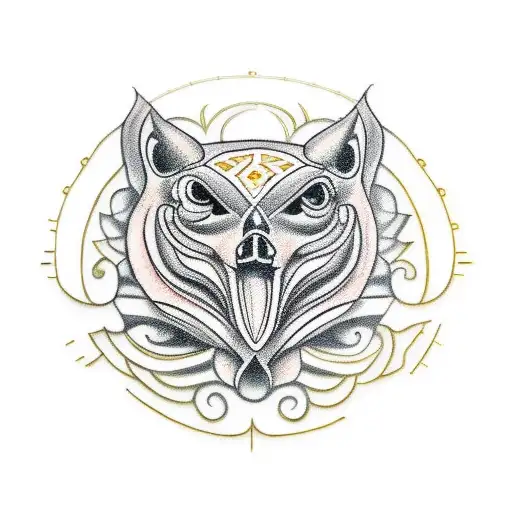 half salvadorian and palestine  tattoo design idea