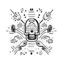 memento mori  memento vivere  two hands touching  tattoo design idea