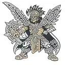 padres mascot "the guy" aztec warrior tattoo design idea