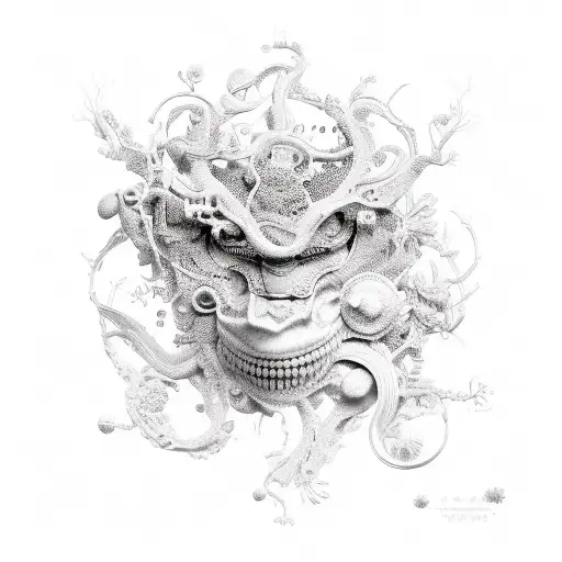 sleve with vine patterns covering a bio mechanical theme under neath tattoo design idea
