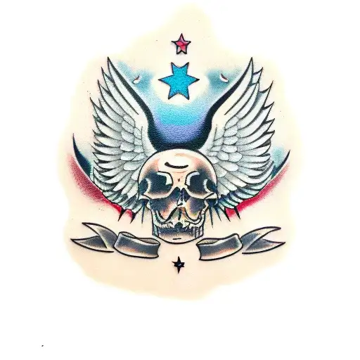 fallen angel  tattoo design idea